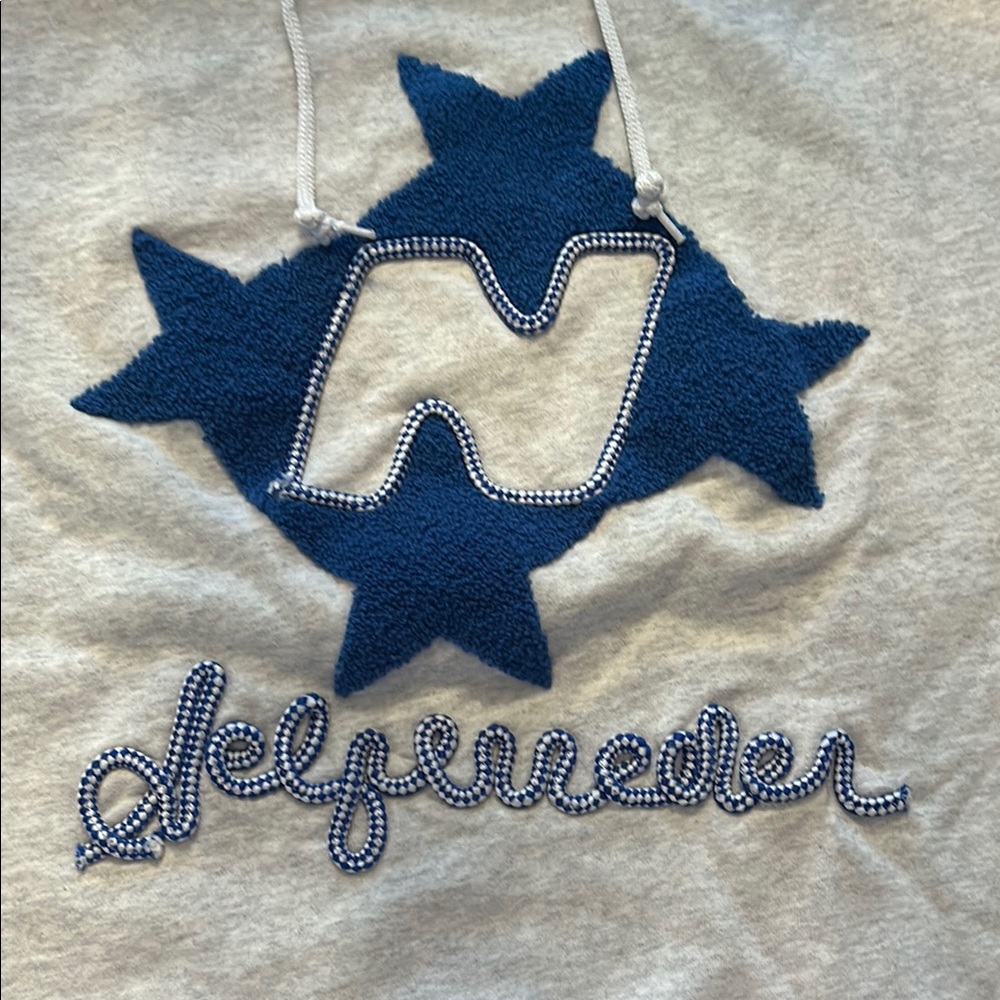 Aelfric Eden Gray Hoodie with Blue Logo - Picture 3 of 3